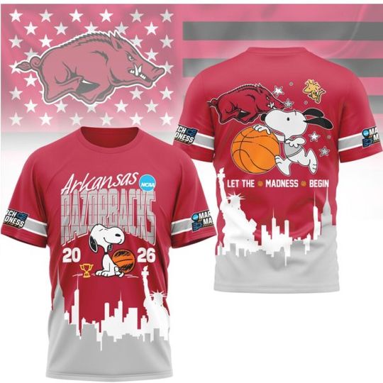 Discover Arkansas Razorbacks Snoop March Madness 2026 Basketball T Shirt