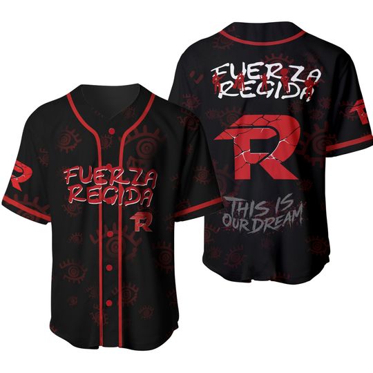 Fuerza Regida This Is Our Dream Stadium Tour 2026 All Black Baseball Jersey
