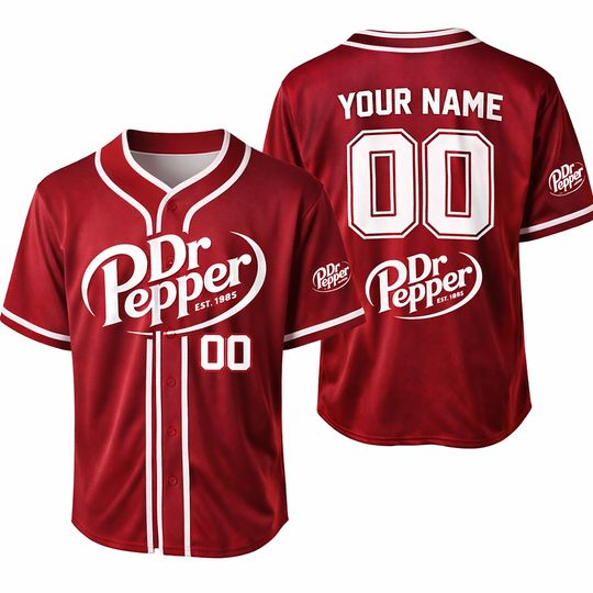 Discover Dr Pepper Limited Edition Baseball Jersey For Fan, Personalized Drink Shirt