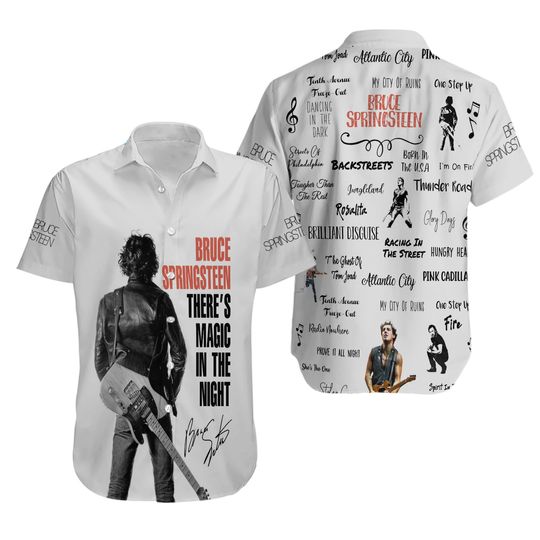 Bruce Springsteen 3D Shirt, Button Down Full Size