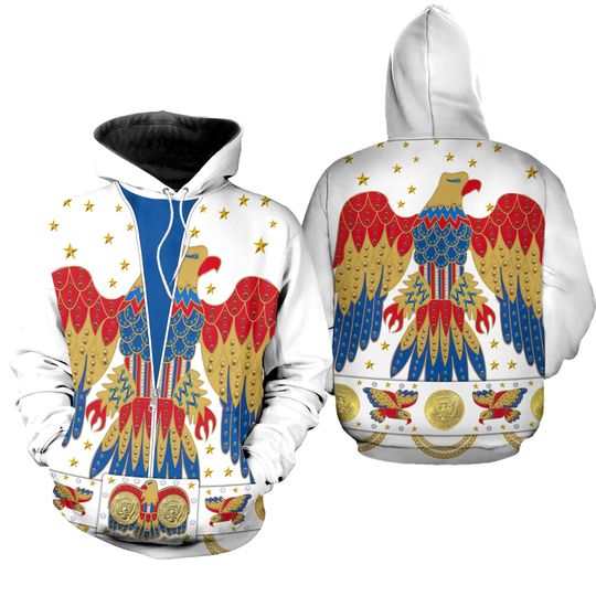 Elvis Presley Eagle Cosplay Hoodie Jogger Set