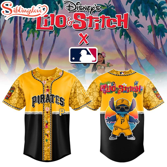 Discover Pittsburgh Pirates x Lilo & Stitch Cute Baseball Jersey Shirt