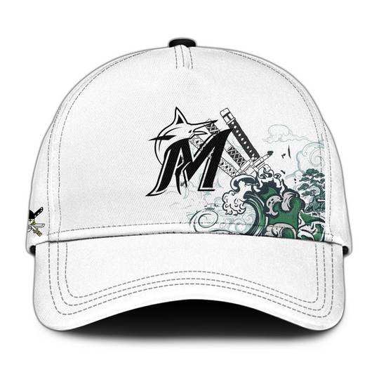 Discover Miami Marlins x Zoro Ronin Emerald Wave Limited Edition Baseball Cap