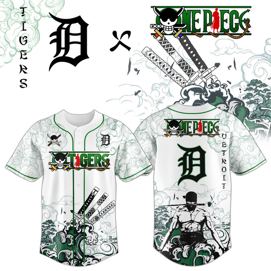 Detroit Tigers x Zoro Ronin Emerald Wave Limited Edition Jersey