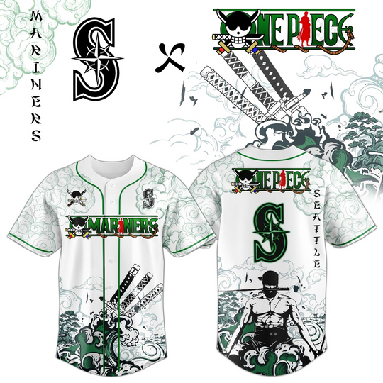 Discover Seattle Mariners x Zoro Ronin Emerald Wave Limited Edition Jersey