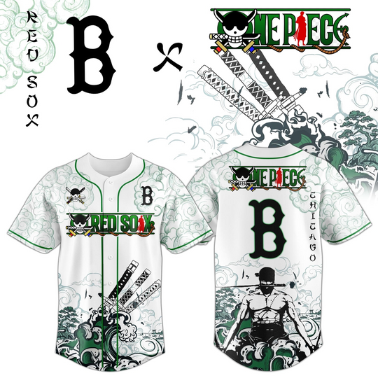 Boston Red Sox x Zoro Ronin Emerald Wave Limited Edition Jersey