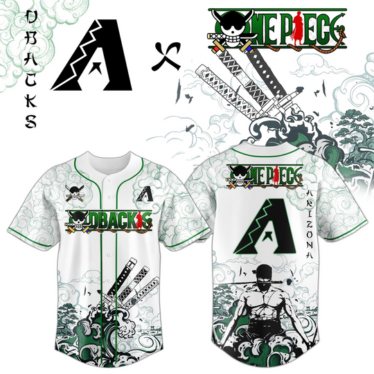 Discover Arizonna Diamondbacks x Zoro Ronin Emerald Wave Limited Edition Jersey