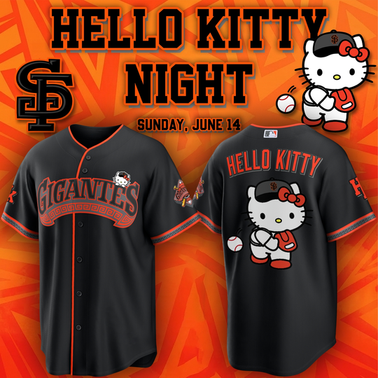 San Francisco Giants Gigantes x Hello Kitty Special Edition Baseball Jersey