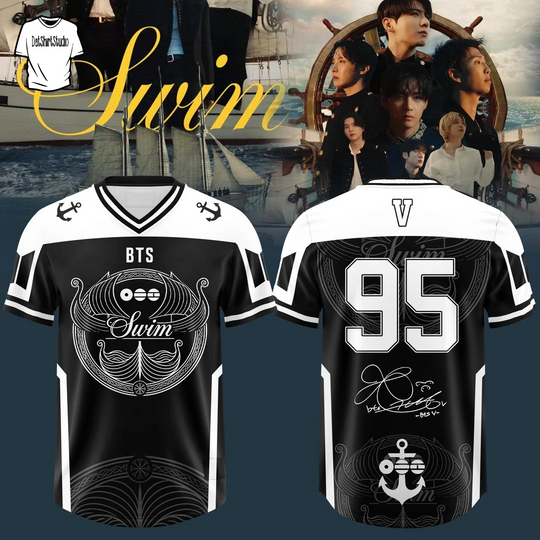 Discover V BTS Swim Arirang Album Mixed Mesh Football Jersey