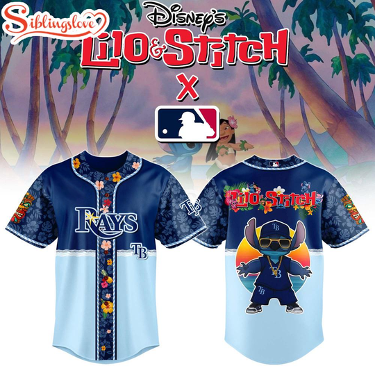 Discover Tampa Bay Rays x Lilo & Stitch Cute Baseball Jersey Shirt