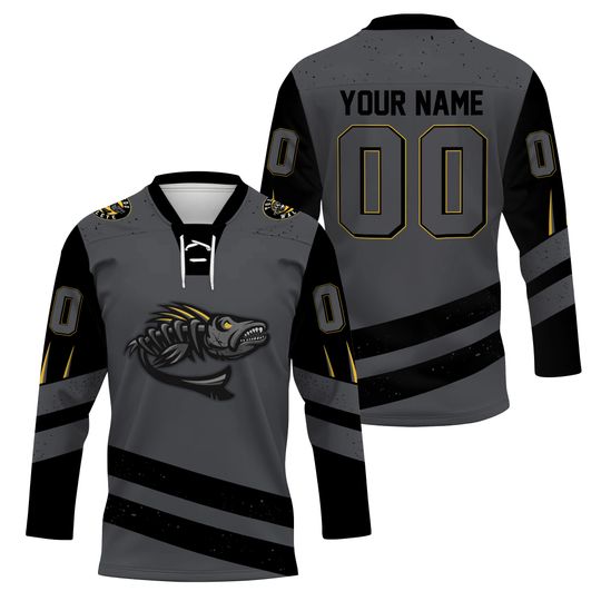Personalized Toledo Walleye 2025/26 Bonefish Lace Hockey Shirt Men's Fan Gear