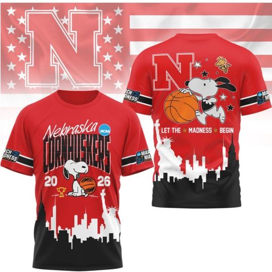 Nebraska Cornhuskers Snoop 2026 NCAA March Madness Skyline T Shirt