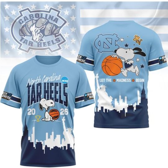 North Carolina Tar Heels Snoop 2026 March Madness Basketball T Shirt