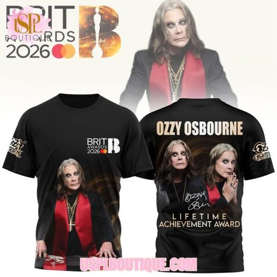 Discover Ozzy Osbourne Lifetime Achievement Award 2026 Black T-Shirt