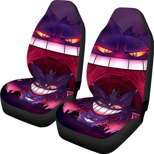 PKM Gengar Cartoon Car Seat Cover, Car Accessories
