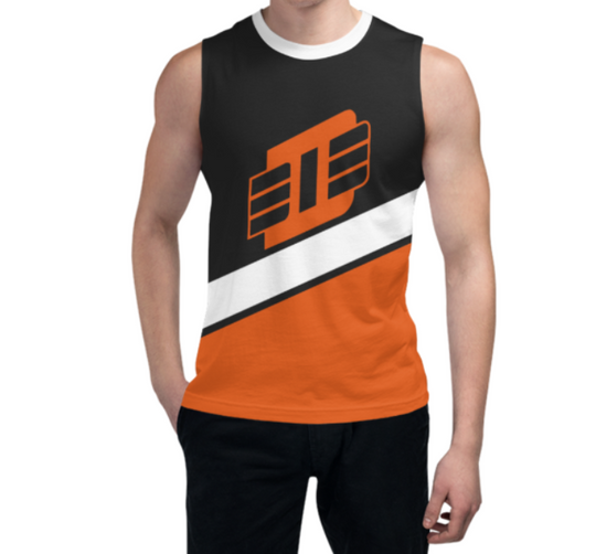 Detroit Orangello All-Over Print Men's Sleeveless O-Neck Shirt
