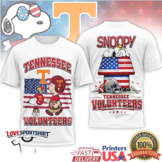 Snoop and Charlie Brown Texas Longhorns Patriotic American Flag Football T Shirt