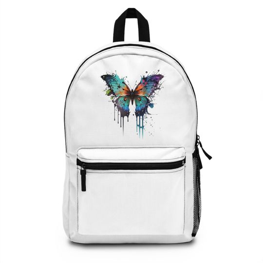 Discover Colorful Butterfly Backpack  Artful Polyester School Bag