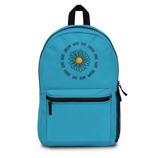 Discover Dream Wish Positive Vibes Backpack, Floral School Bag