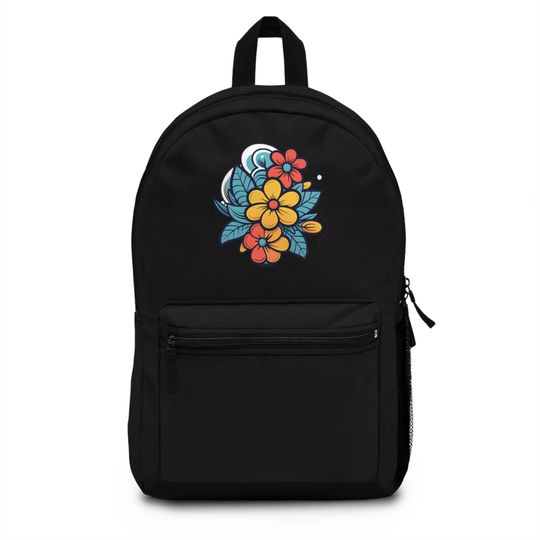 Discover Tropical Floral Backpack, Padded Travel Bag