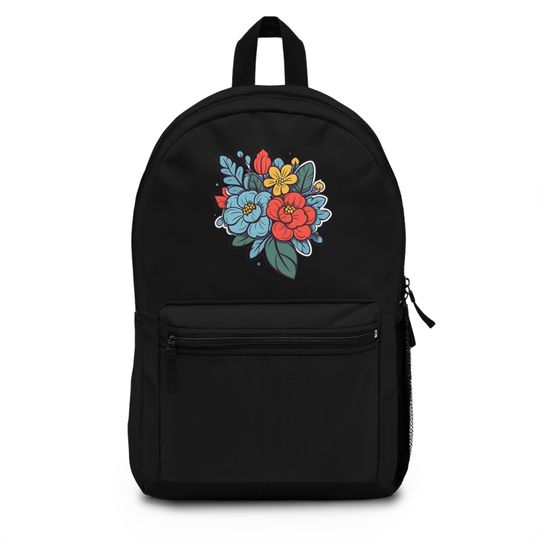 Discover Floral Design Backpack, School Rucksack, Teen Accessory
