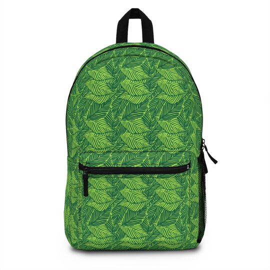 Discover Tropical Leaf Backpack, Bag for School, Travel, Gift for Nature Lovers