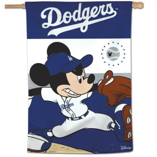 Discover LOS ANGELES DODGERS MICKEY MOUSE DISNEY 28"X40" HOUSE FLAG OR WALL BANNER