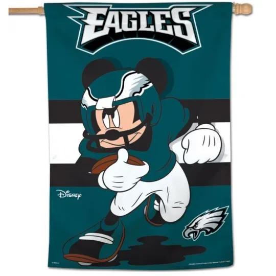 Discover PHILADELPHIA EAGLES MICKEY MOUSE DISNEY 28"X40" HOUSE FLAG OR WALL BANNER