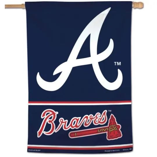 Discover ATLANTA BRAVES 28" X 40" HOUSE FLAG OR WALL BANNER MLB LICENSED