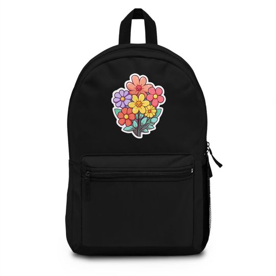 Discover Floral Graphic Backpack, School Travel Bag