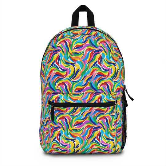 Discover Swirl Pattern Backpack, Student Travel Bag