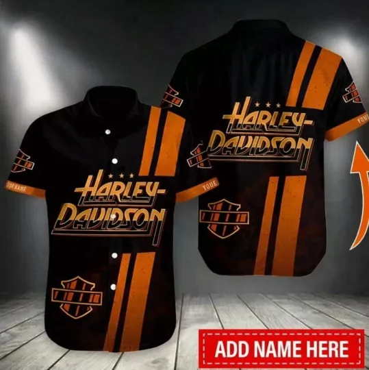 Discover Motorcycle Rider Girl Harley Motor Racing Davidsonn Davidson Hawaiian Shirt