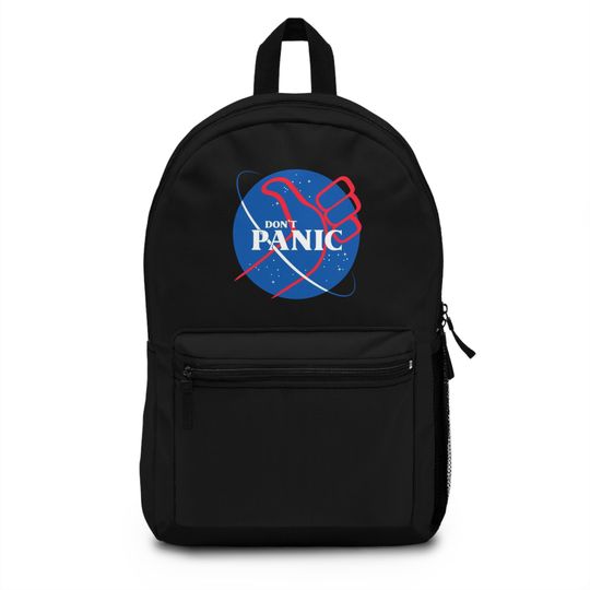 Discover Galaxy 'Don't Panic' Backpack, Motivational School Travel Bag