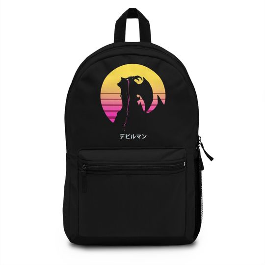 Discover Retro Devilman Anime Backpack, Stylish School Travel Bag