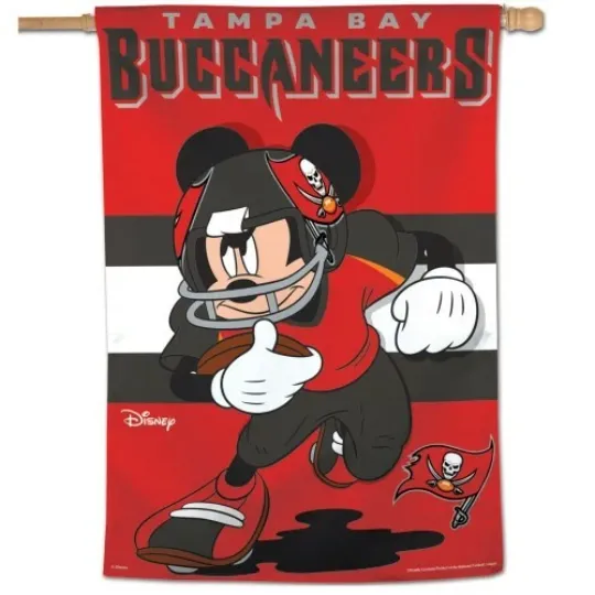 Discover Tampa Bay Buccaneers Mickey Mouse Disney House Flag Decor