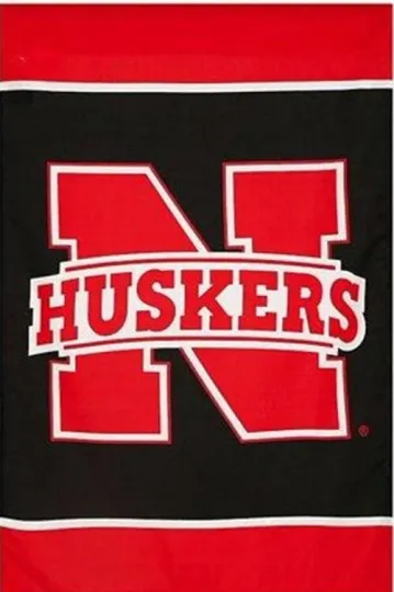Discover Nebraska Cornhuskers 28 x 40 Inch Screen Printed Vertical House Flag