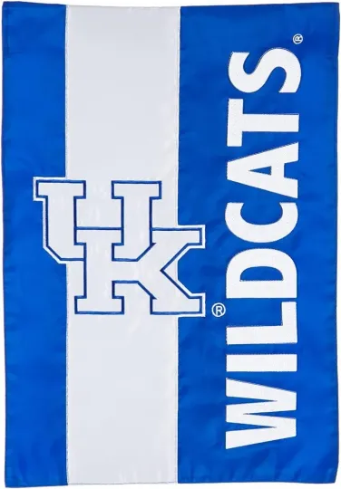 Discover Kentucky Wildcats 12.5 x 18 Inch Double Sided Embossed Suede Garden Flag