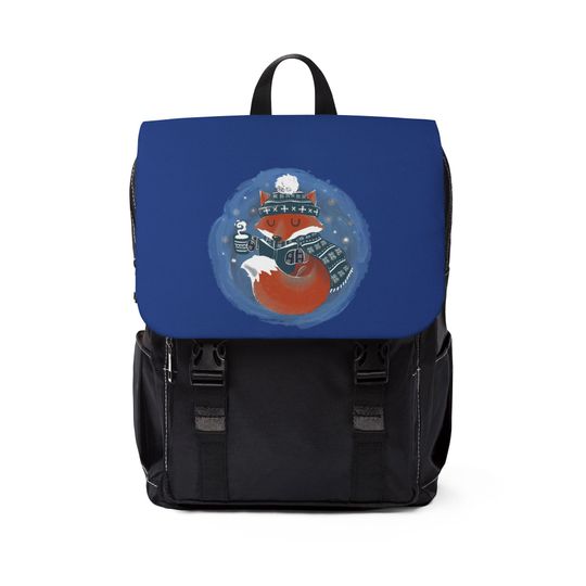 Discover Whimsical Fox Oxford Unisex Casual Shoulder Backpack