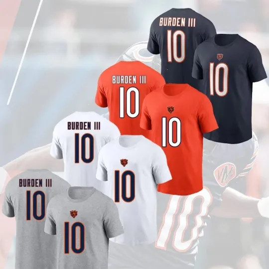 Luther Burden III #10 Chicago Bears Name and Number