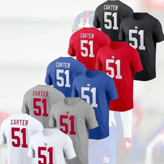 Discover 🔥HOT! Abdul Carter #51 New York Giants 2025 Name and Number