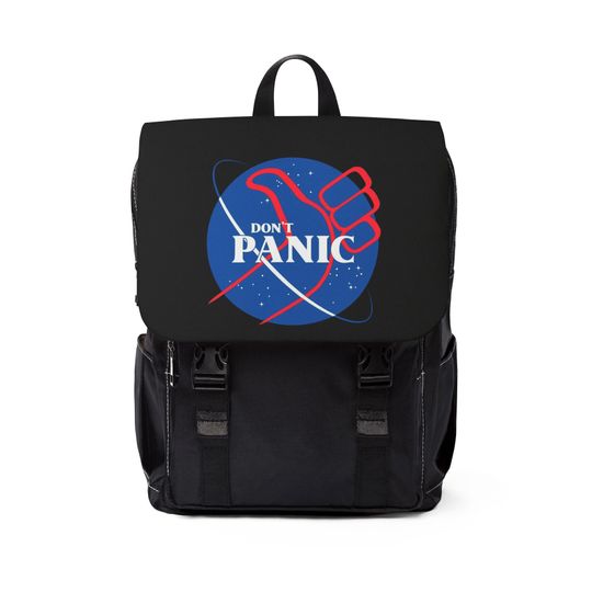 Don't Panic Unisex Casual Shoulder Backpack