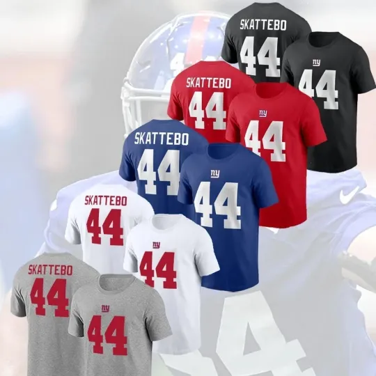 Discover 🔥HOT! Cam Skattebo #44 New York Giants 2025 Name and Number