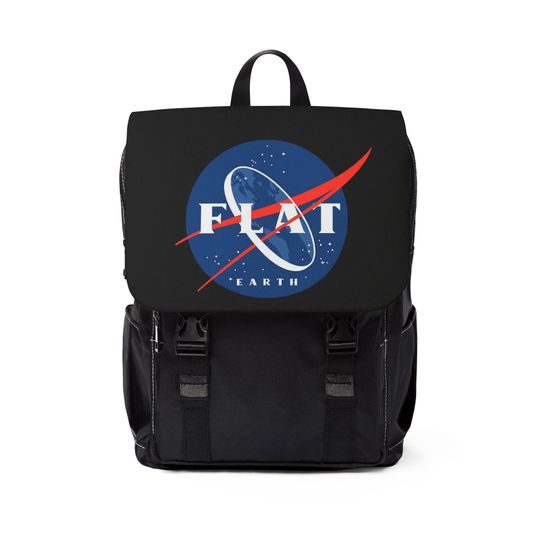 Discover Flat Earth Unisex Casual Shoulder Backpack