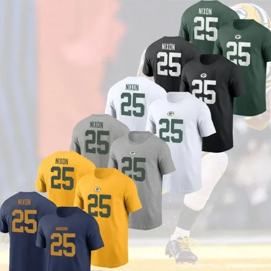 Discover 🔥HOT! Keisean Nixon #25 Green Bay Packers 2025 Name and Number