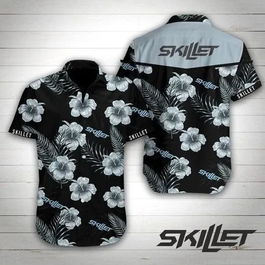 Discover Skillet Rock Band Floral Men Aloha Hawaiian Shirt Beach Gift