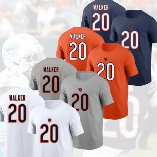 Discover 🔥HOT! Jahdae Walker #20 Chicago Bears 2025 Name and Number