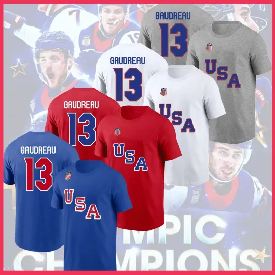 Discover J0hnny #13 Gaudre@u USA Hockey Team 2026 Player T Shirt