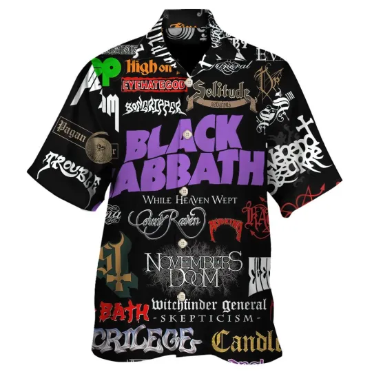 Heavy Metal Rock Band Collection 8211 Hawaiian Shirt