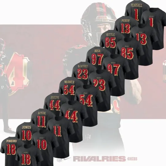 San Francisco 49ers 2025 Rivalries Collection Name & Number