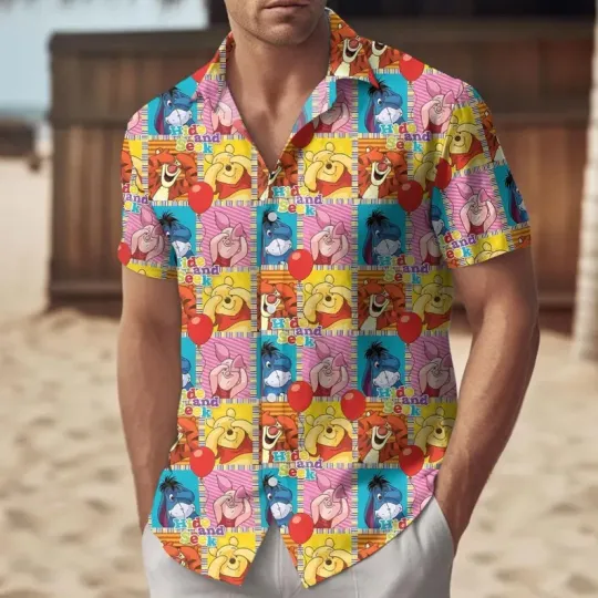 Discover Disney Winnie The Pooh And Friends Colorful Funny Summer Vibe Hawaiian Shirt